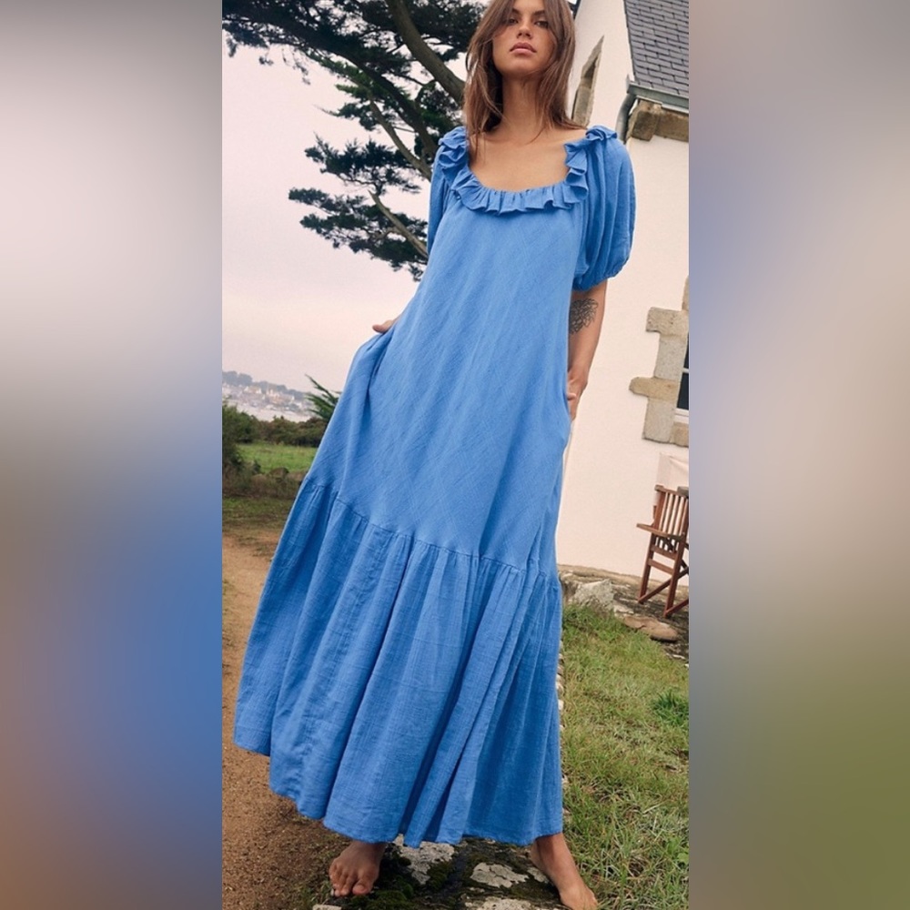 Free People Blue Maxi Dress